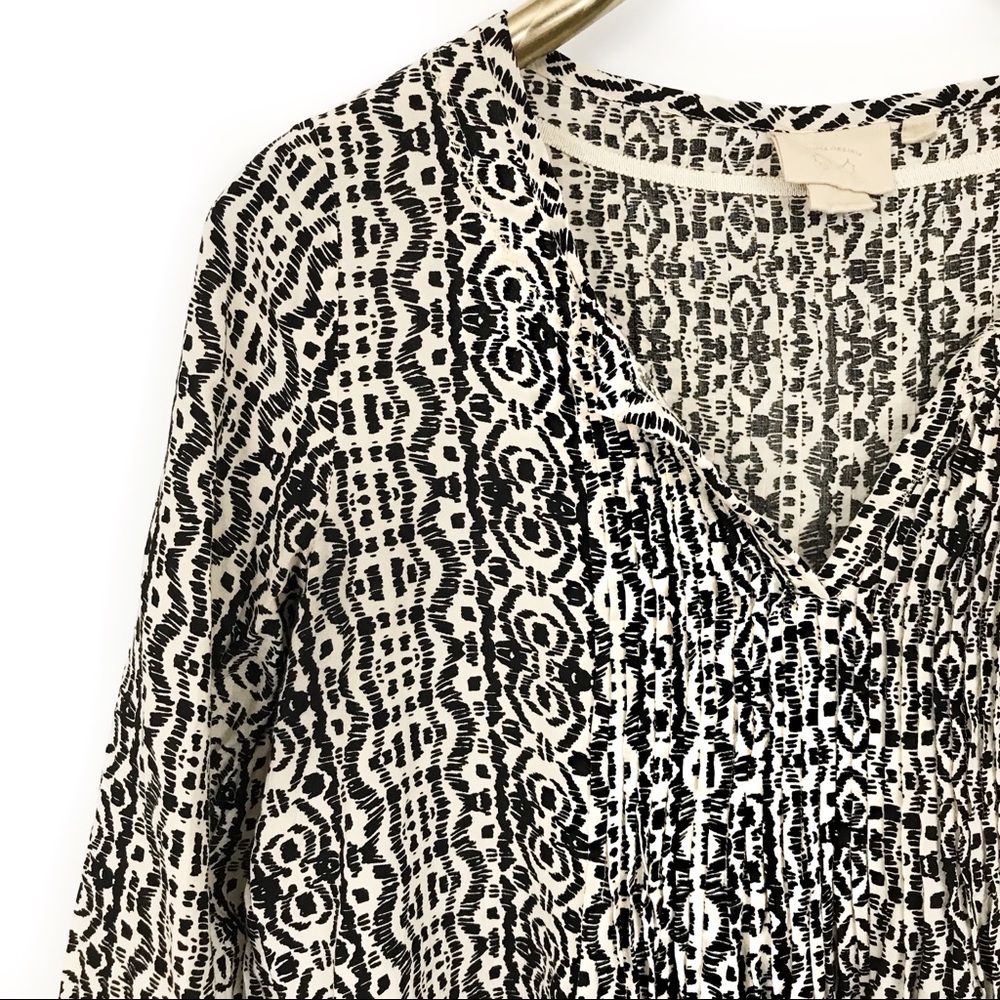 Anthropologie Vanessa Virginia print pleated top - Picture 5 of 7